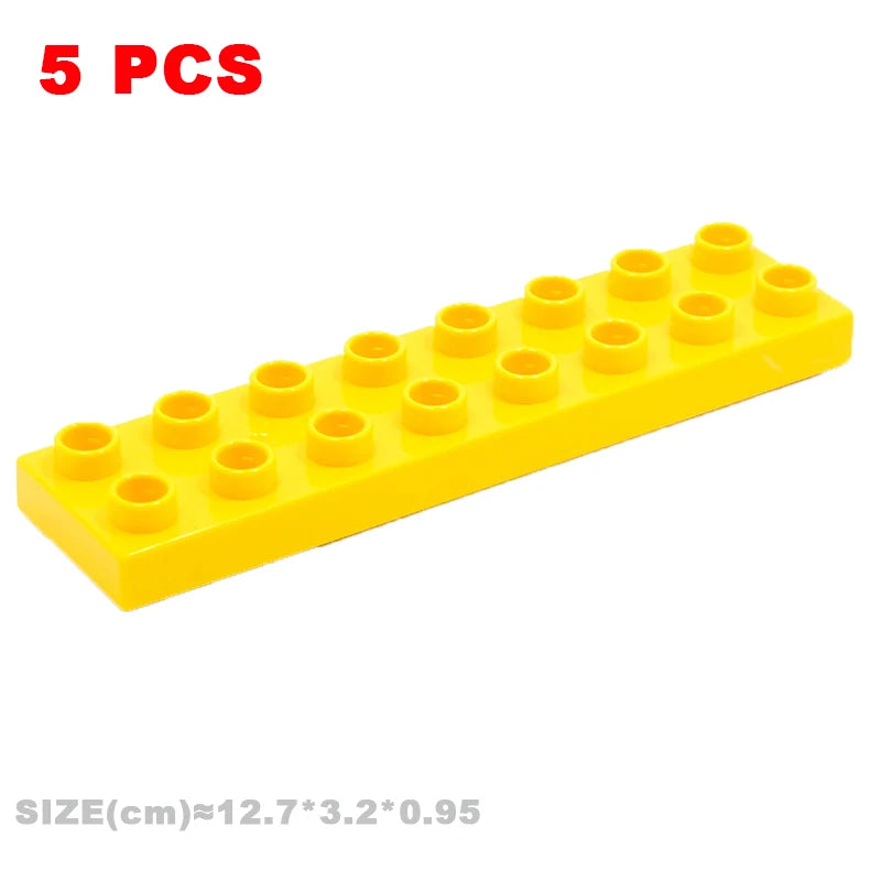 Big Building Blocks Compatible With Duploes Base Bricks Thick Thin Square Assemble Children's DIY Educational Creative Toys