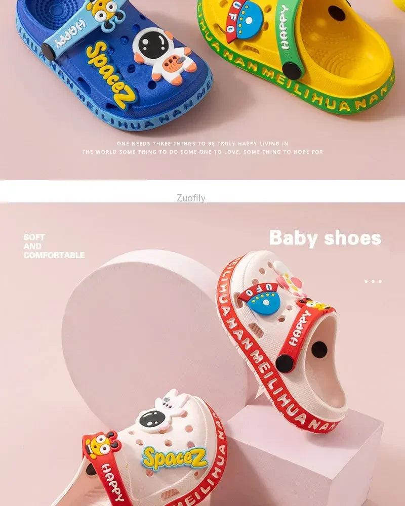 Colorful UFO animated toddler's crocs