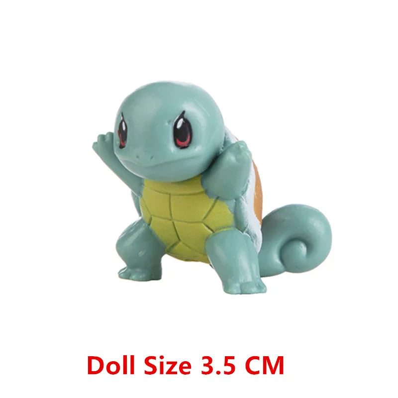 Pokemon Cartoons Movie Anime Figure 4-13Cm Pikachu Mewtwo Charmander Blastoise Gurado Pet Action Model Toy Gifts