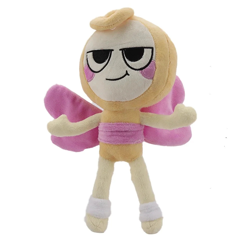 Dandy’s World Plush Shrimpo and Glisten Plush Toy Movie Stuffed Animals Cute Anime Pebble Dog Doll Toys for Kids Birthday Gift