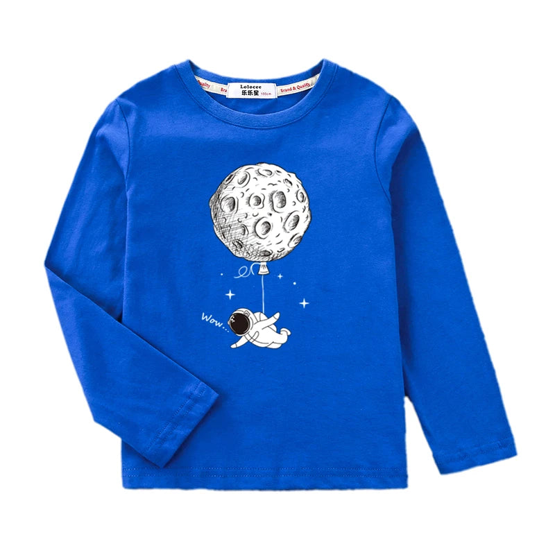 SPACE Themed Boys Long Sleeved Astronaut T-shirt