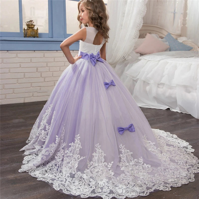 Long Bridesmaid Kid's Dresses