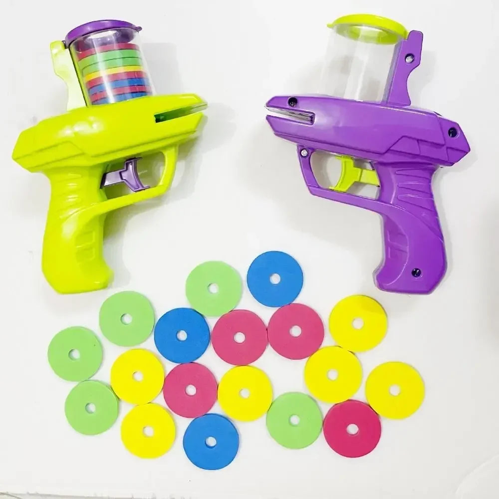 Mini Flying Disc Launcher Toy Gun