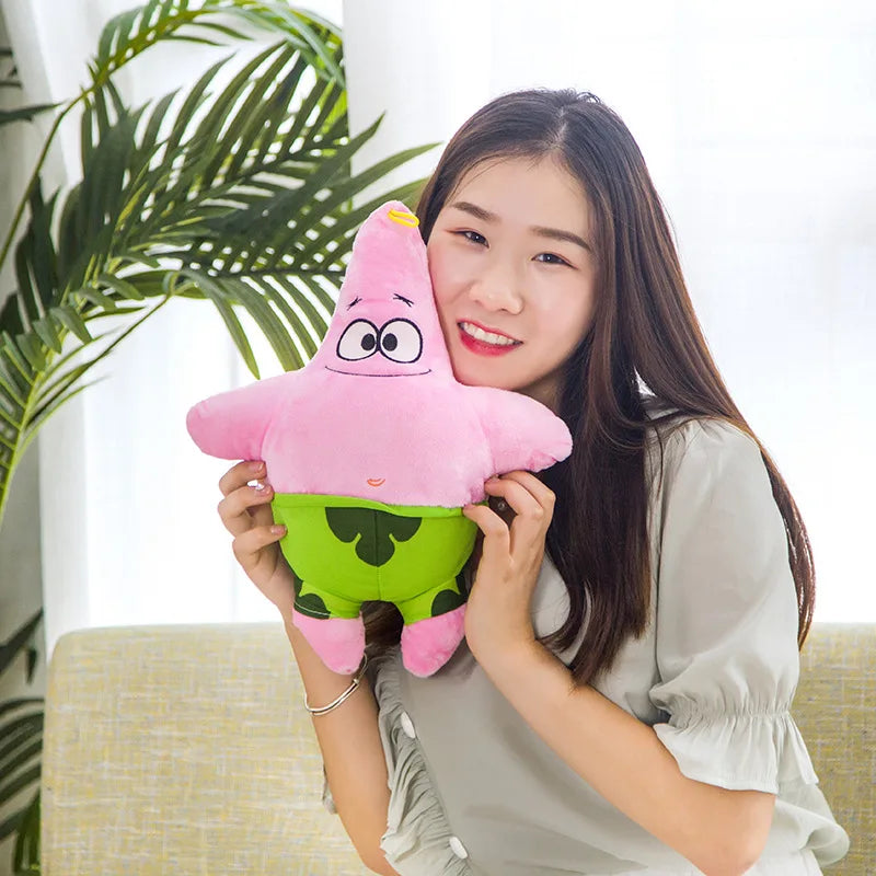 SpongeBob Patrick Star Plush Toy Lovely Stuffed Anime Cartoon Plushies Cuddly Movie Doll Pillow Birthday Gifts