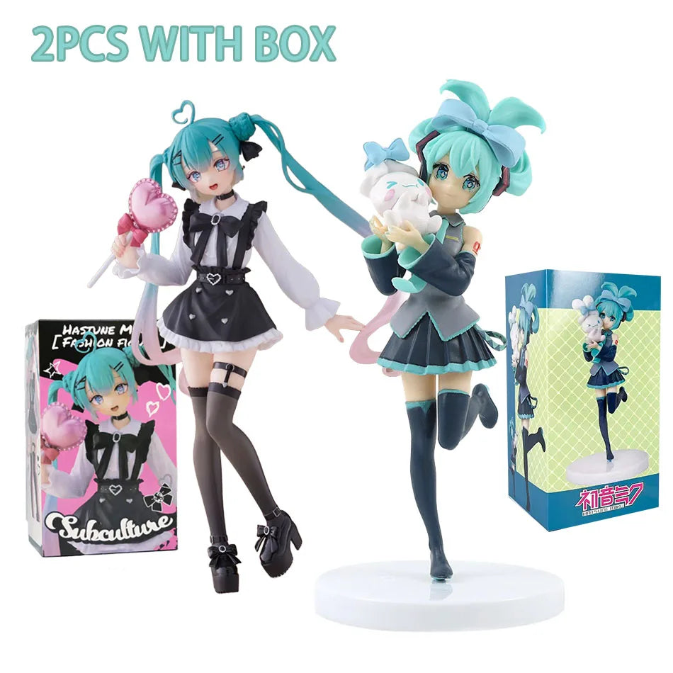 Hatsune Miku Anime 21cm Figure Fashion Subclture Miku Action Figure Christmas Gift PVC Collection Model Doll Toys