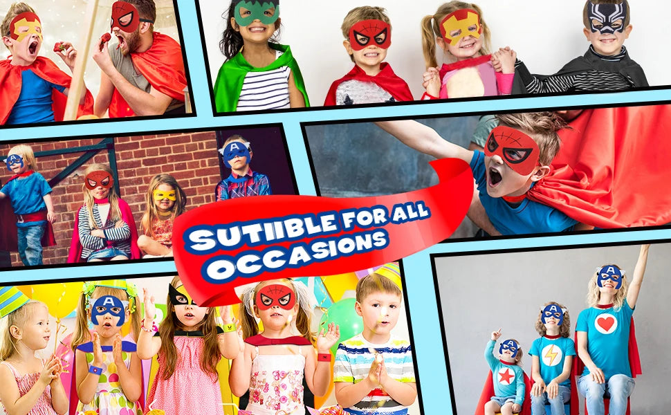 Superhero Capes for Boy girl birthday Gifts Cartoon Dress Up Costumes Party Supplies Easter halloween cape cloak