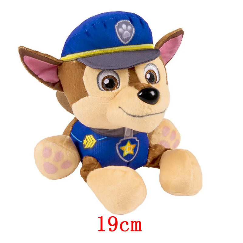 Cartoon Paw Patrol Plush Doll 19cm Chase Rock Animal Dog Cartoon Model Action Figures Movies Peripherals Children Christmas Gift
