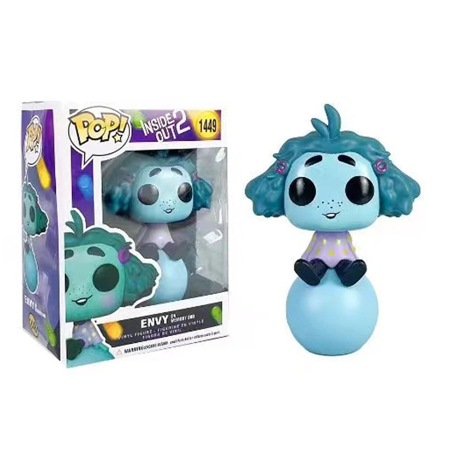 anime INSIDE OUT 2 pop figure 10cm action toys cartoon movie joy anxiety anger sadness disgust fear model statuettes pvc doll