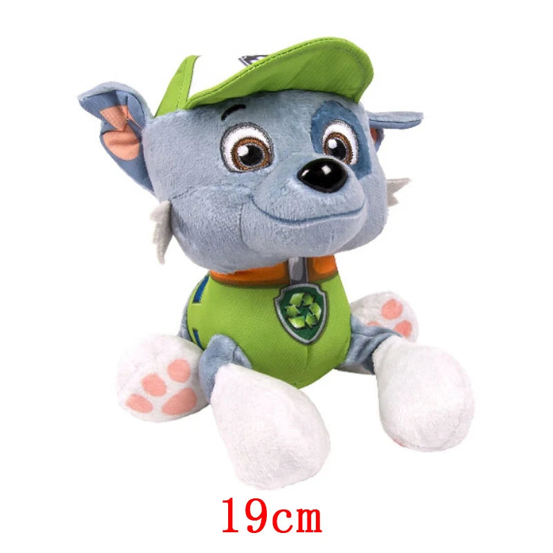 Cartoon Paw Patrol Plush Doll 19cm Chase Rock Animal Dog Cartoon Model Action Figures Movies Peripherals Children Christmas Gift