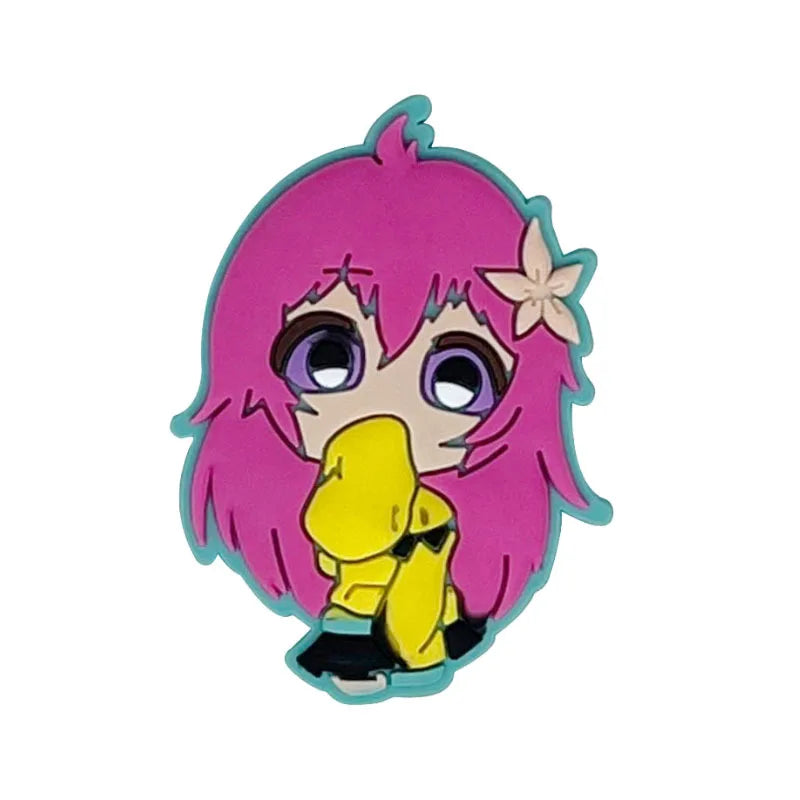 Hatsune Miku Shoe Buckle Kawaii Summer Hole Shoes Sandals Sneaker Decorations Accessories DIY Shoes Flower Decorations Gift