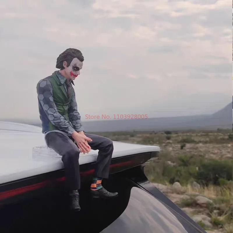 Movie Joker -Heath Ledger Car Doll Car Rear Roof Pendant Car Rear Exterior Ornaments Car Clown Ornament Kids Toys