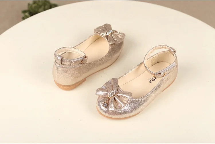 Girl's Leather Elegant Flat Shoes