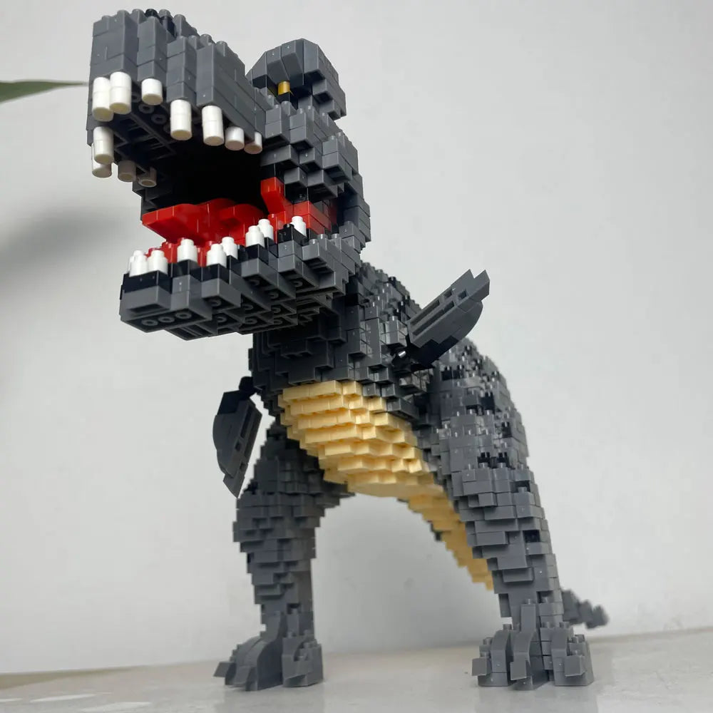 Dinosaur Building Blocks Toys Set: Green Velociraptor and Tyrannosaurus, Embark on Prehistoric Adventures: Perfect Gift