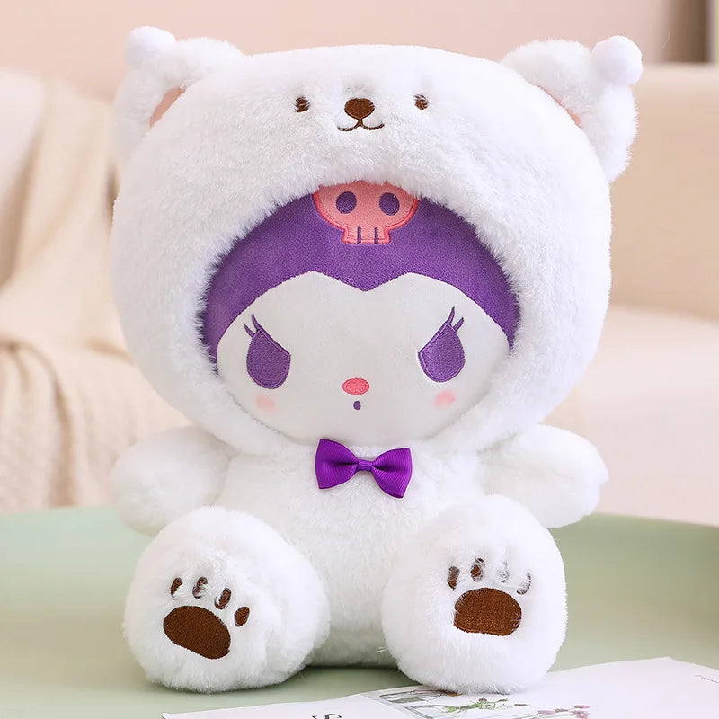 Sanrio Kuromi Plush Accessories Room Decor Stuffed Kawaii Movies & Tv Stuff Car Accessories Purple White Kuromi Toys For Kids