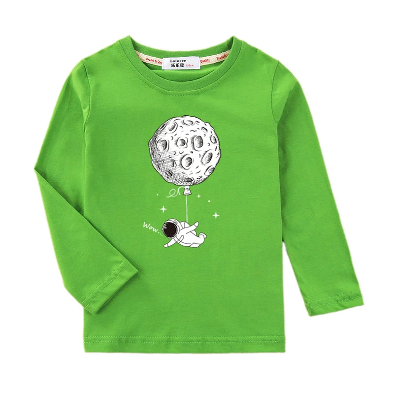 SPACE Themed Boys Long Sleeved Astronaut T-shirt