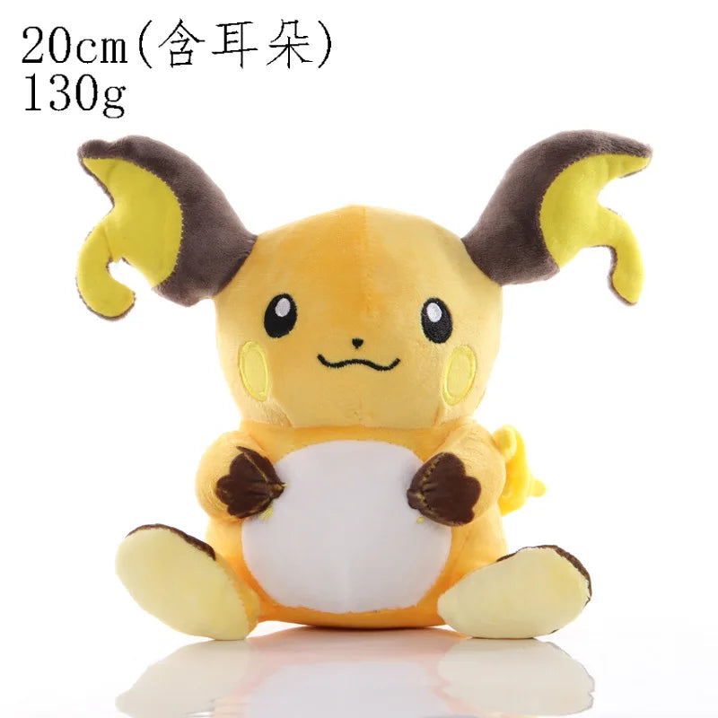 POKEMON 20cm Stuffed Plush Toys Kawaii Pikachu Raichu Jenny Turtle Anime Doll Kids Birthday Christmas Gift