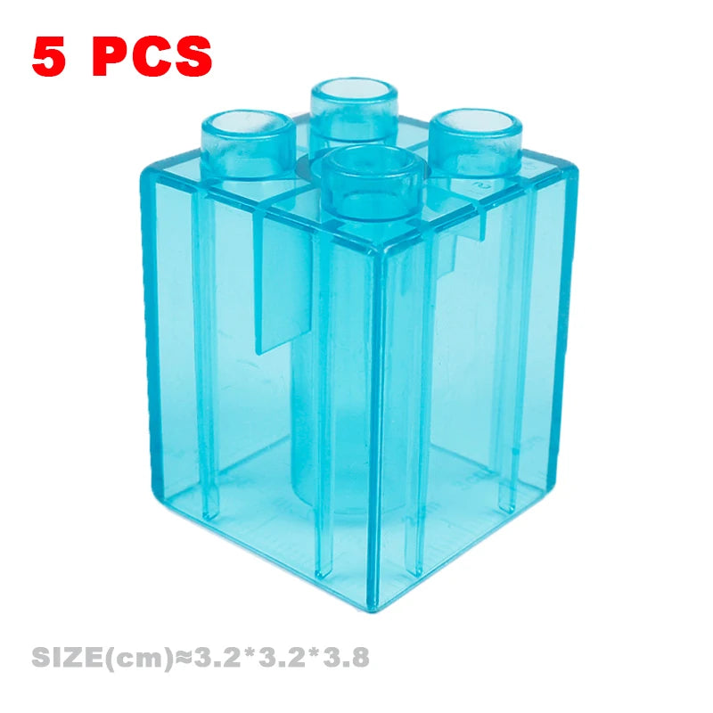 Big Building Blocks Compatible With Duploes Base Bricks Thick Thin Square Assemble Children's DIY Educational Creative Toys