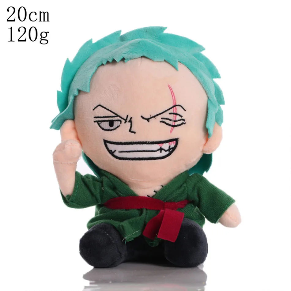 Japanese Anime One Piece 25cm Original Plush Toys CartoonFigure Luffy Chopper Ace Roronoa Zoro Cute Stuffed Doll Kids Xmas Gifts