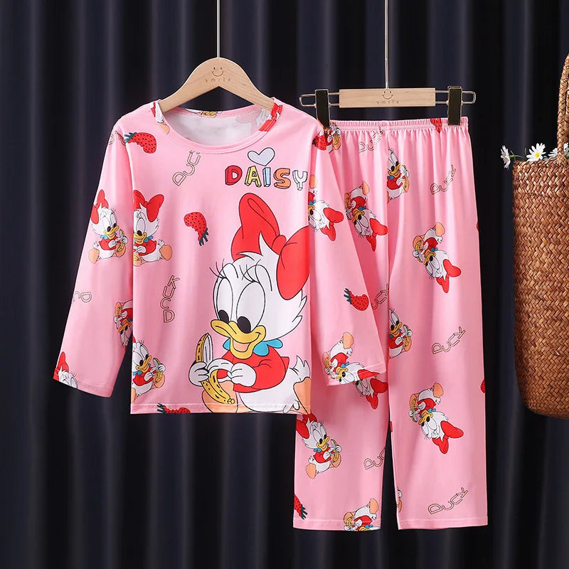 Disney mini mouse Girl's Pink Nightwear Pajama Suits