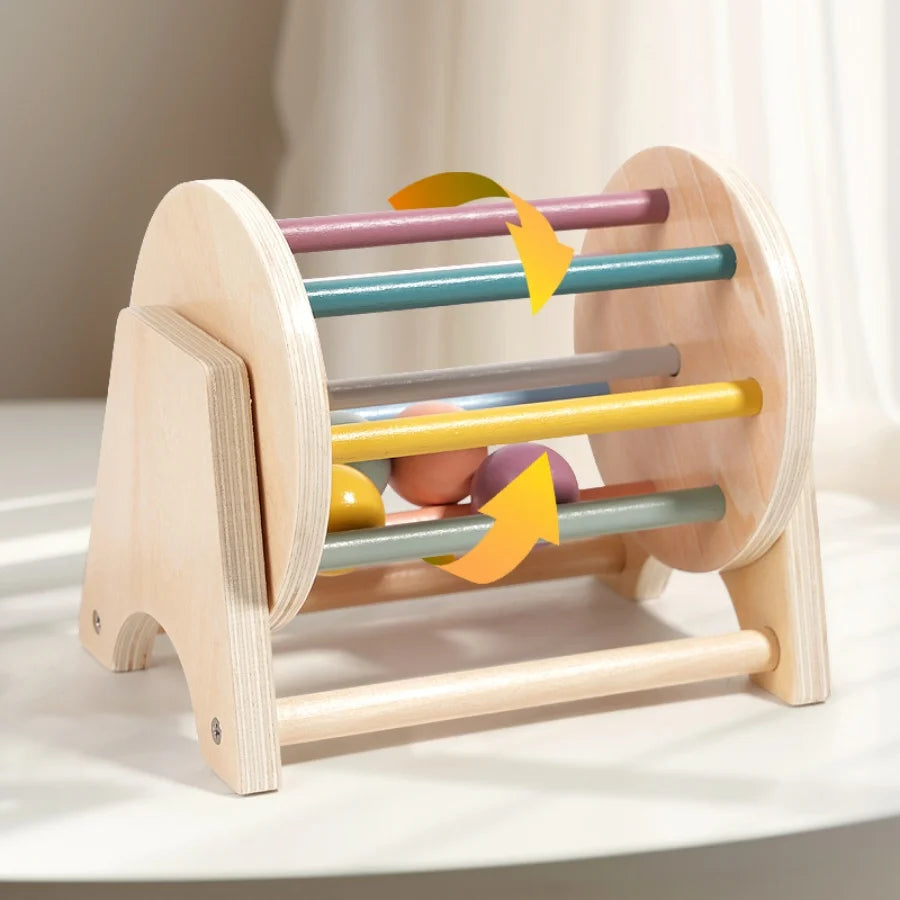 Baby Handheld Bell, Ringing Instrument, Soothing Bed Bell, Wooden Gripping, TOY