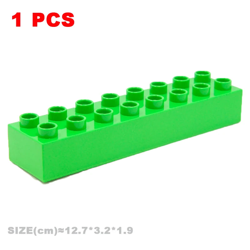 Big Building Blocks Compatible With Duploes Base Bricks Thick Thin Square Assemble Children's DIY Educational Creative Toys