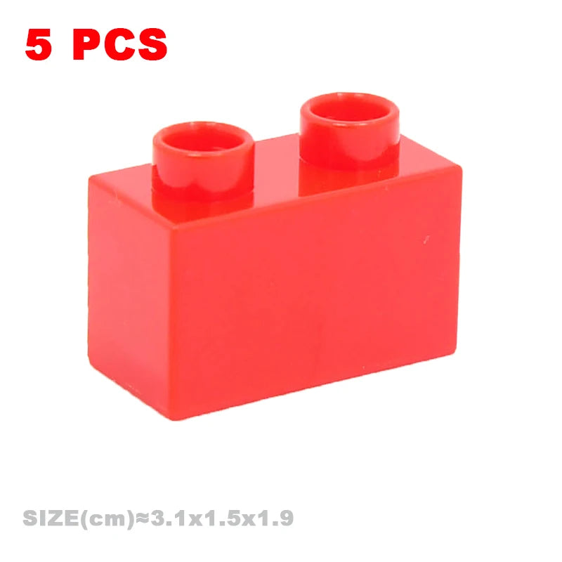 Big Building Blocks Compatible With Duploes Base Bricks Thick Thin Square Assemble Children's DIY Educational Creative Toys