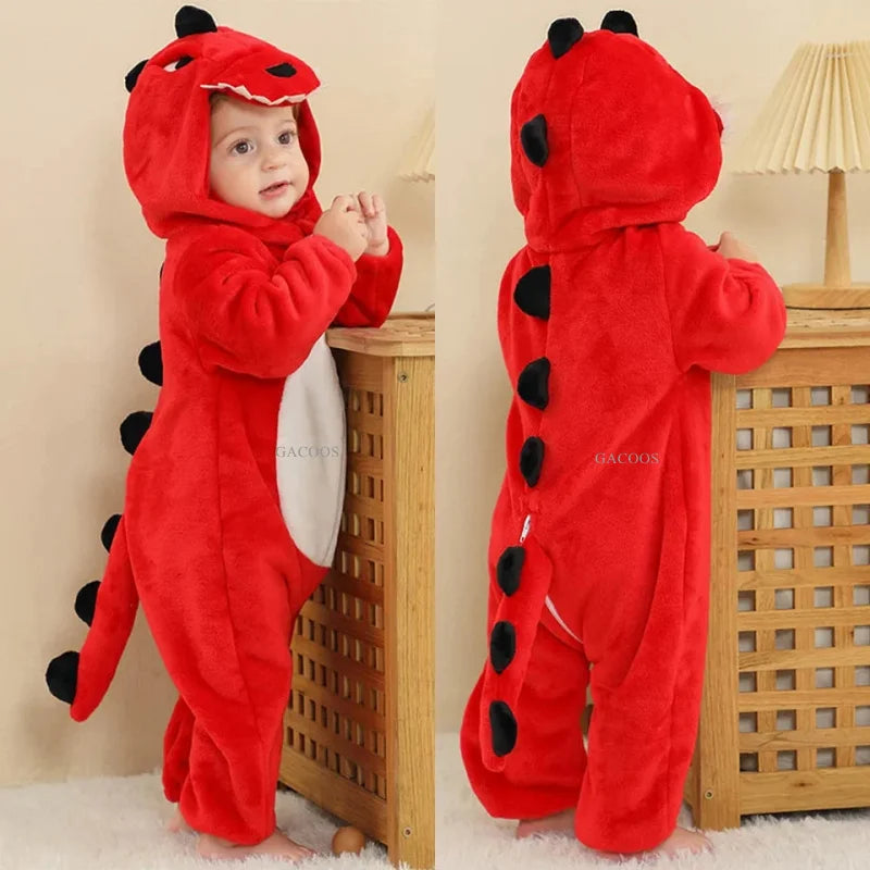 0 1 2 3 4 Years Kigurumi Pajamas for Toddler Baby Clothes Children Outfits Infant Dinosaur Unicorn Cat Monkey Cosplay Costumes