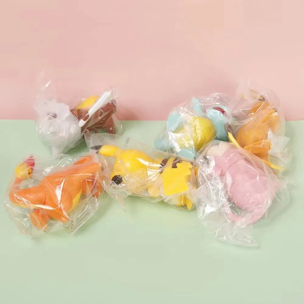Cute Pokemon Anime Figures Pikachu Toys Model Charmander Psyduck Squirtle Jigglypuff Bulbasaur Kawaii Collect Dolls Kids Gift