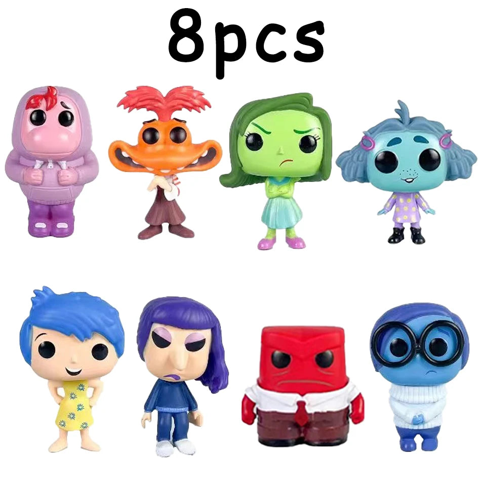 anime INSIDE OUT 2 pop figure 10cm action toys cartoon movie joy anxiety anger sadness disgust fear model statuettes pvc doll