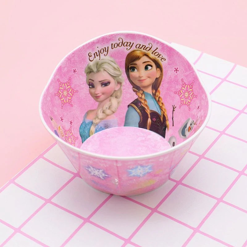 FROZEN MOVIE Elsa Anna Olaf cartoon children's bowl and spoon set personalized creative animation movie anti-fall tableware wholesale