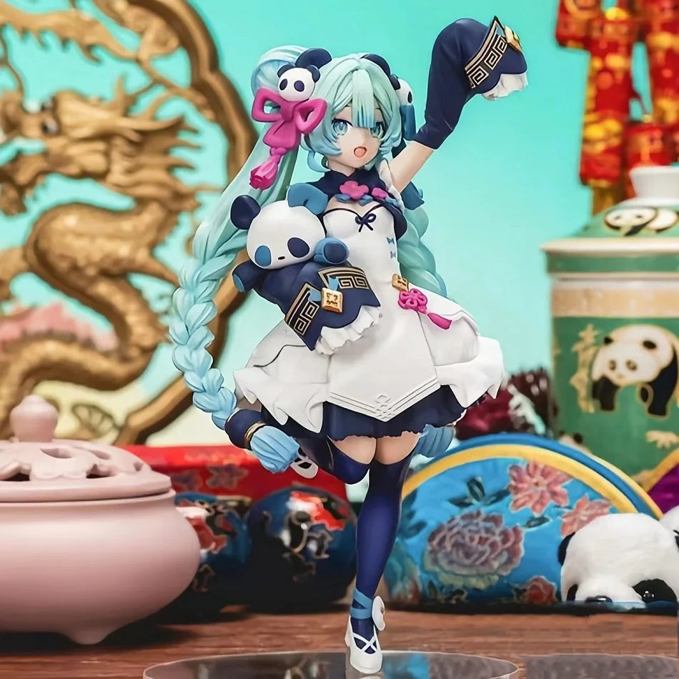 Anime Hatsune Miku X Cinnamoroll Figure panda swan series Cute Statue 18-22cm PVC Model Doll Toy boy Birthday Christmas Gift