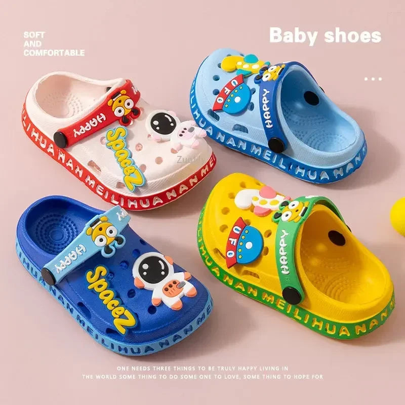 Colorful UFO animated toddler's crocs