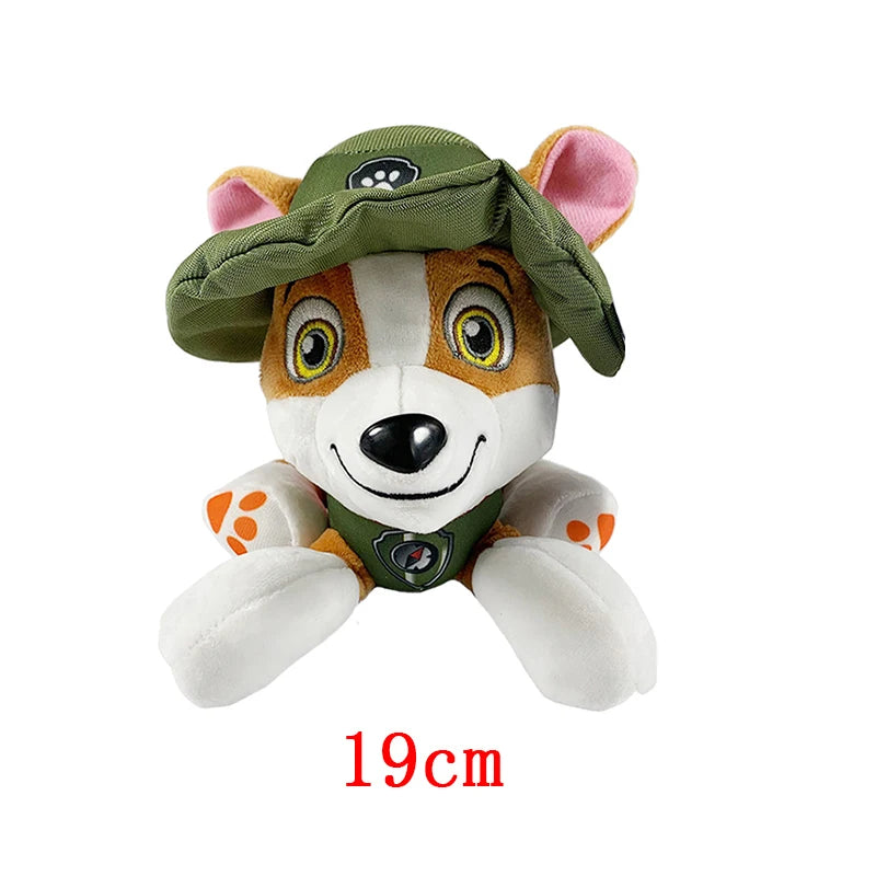 Cartoon Paw Patrol Plush Doll 19cm Chase Rock Animal Dog Cartoon Model Action Figures Movies Peripherals Children Christmas Gift