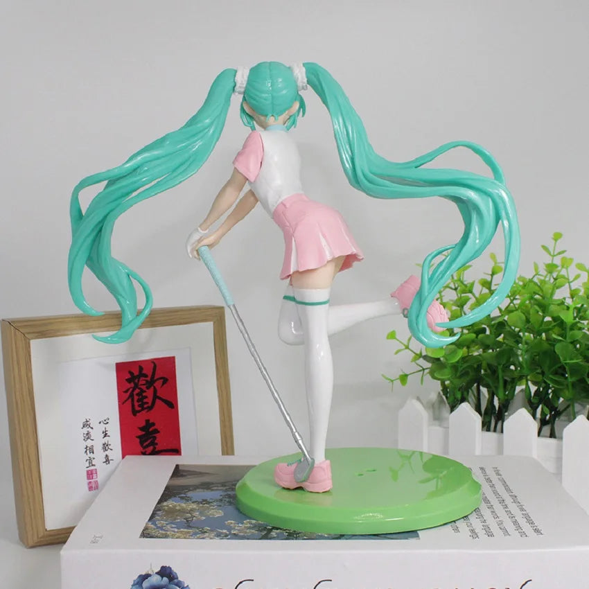 Anime Hatsune Miku X Cinnamoroll Figure panda swan series Cute Statue 18-22cm PVC Model Doll Toy boy Birthday Christmas Gift
