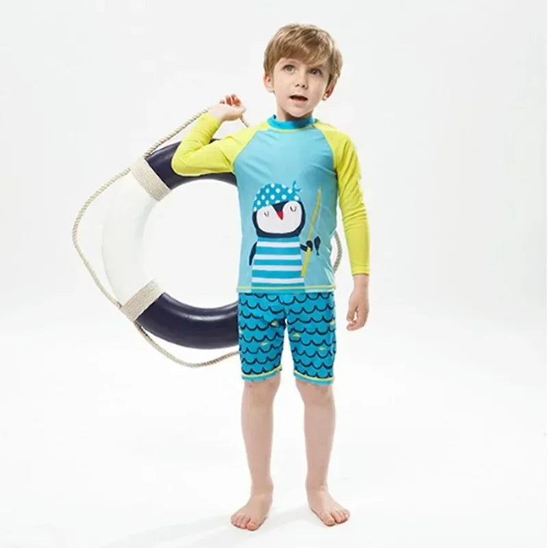 Kid's Cartoon Print Swimwear