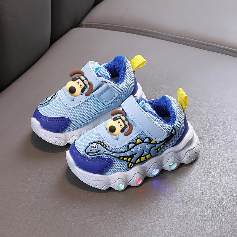 Dinosaur Snoopy Lighted Children Casual Shoes