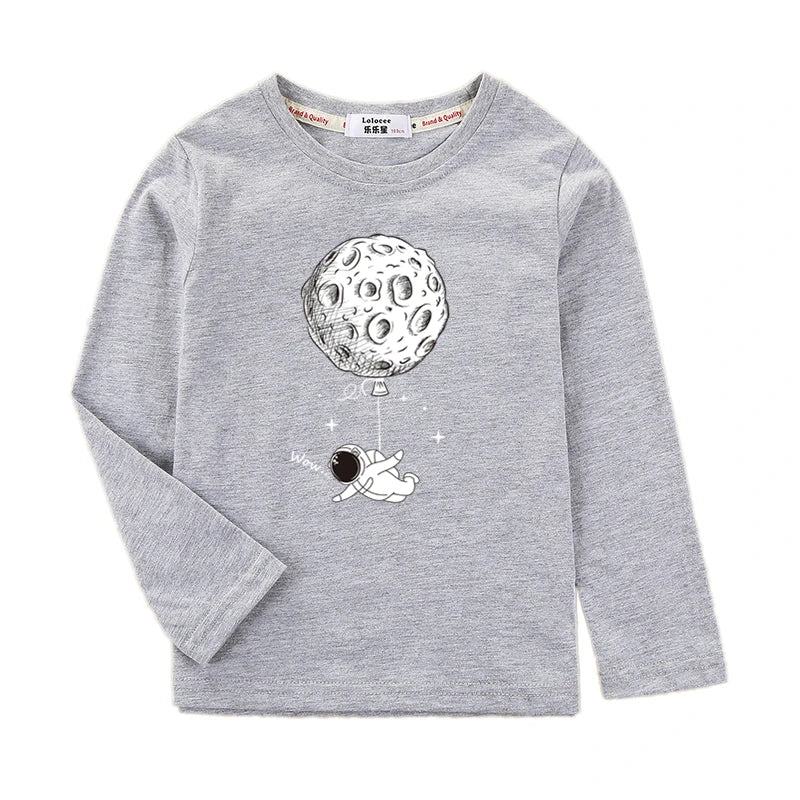 SPACE Themed Boys Long Sleeved Astronaut T-shirt