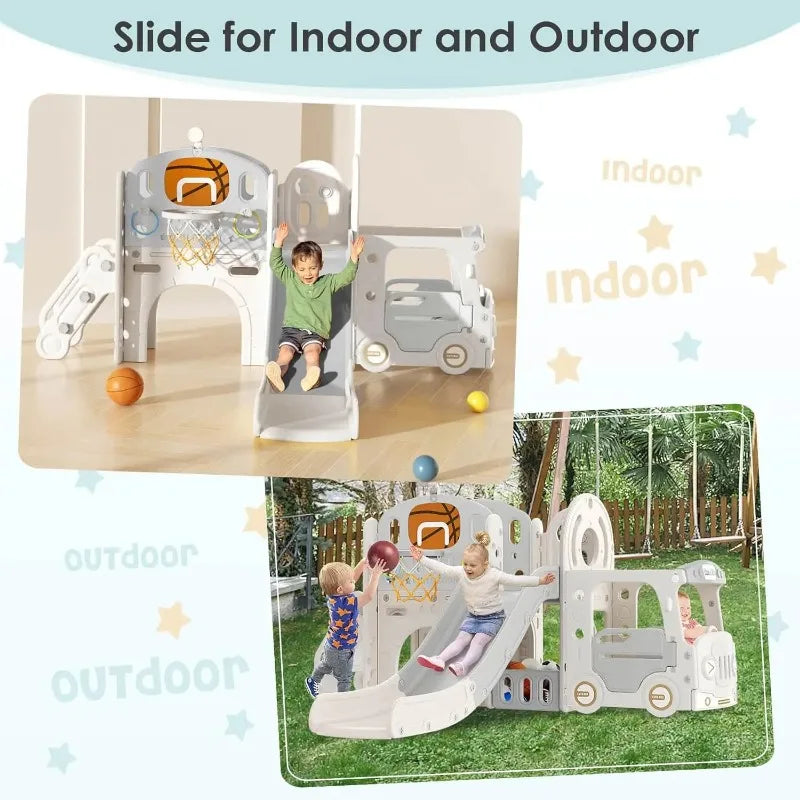 Indoor Outdoor Toddler's Slide Playset