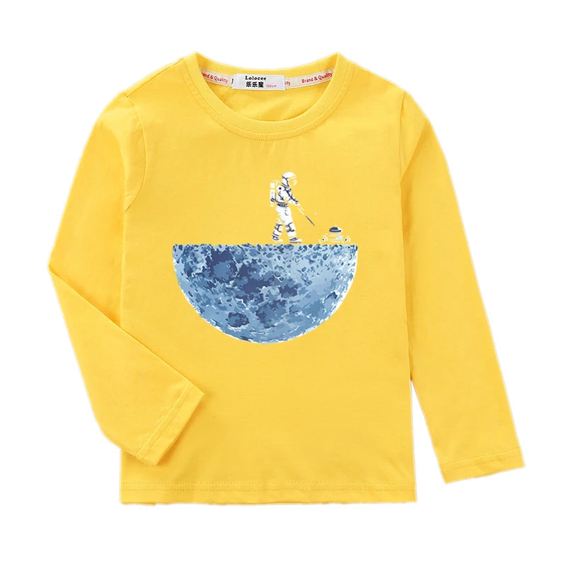 SPACE Themed Boys Long Sleeved Astronaut T-shirt
