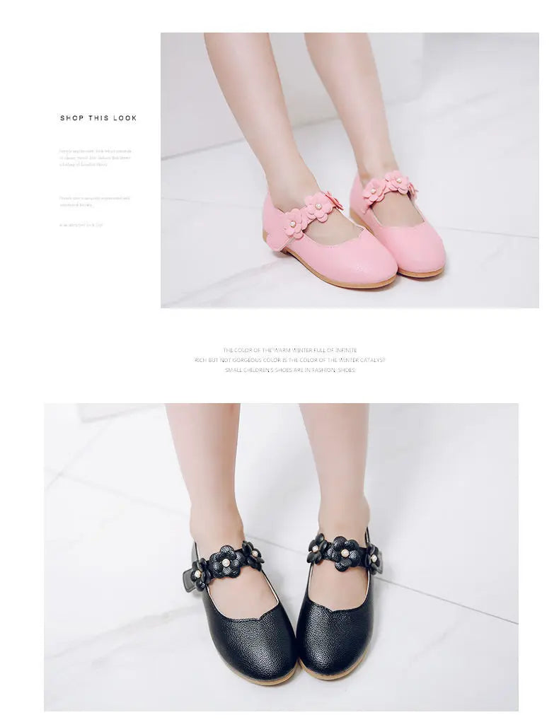 Girl's Breathable Leather birthday party Shoes