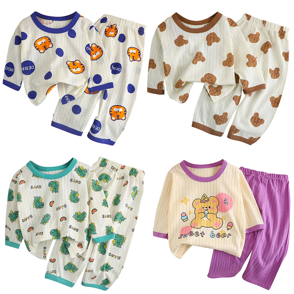 Kid's Long Sleeve Cotton Pajamas Set