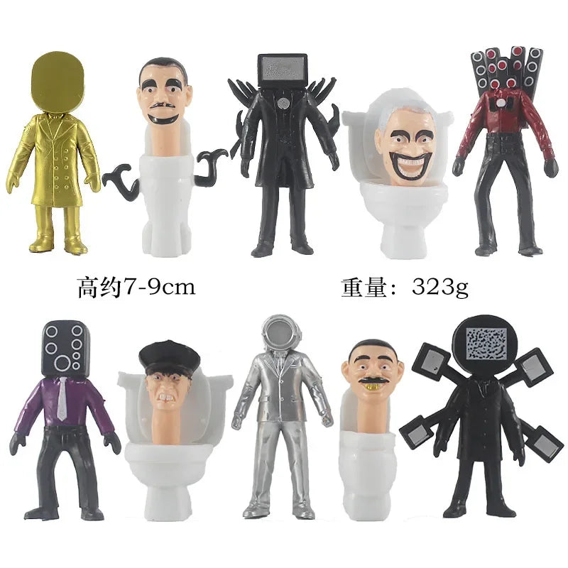 Skibidi Toilet Man Camera Man Figure TV Speaker Man Model Cameraman Funny Doll Action Figures Decorations PVCl Toy Collectible