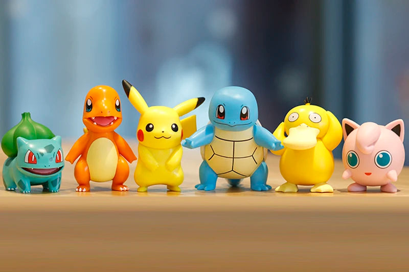 Pokemon Anime Figures Pikachu Toys Model Charmander Psyduck Squirtle Jigglypuff Bulbasaur Kawaii Collect Dolls Kids Gift