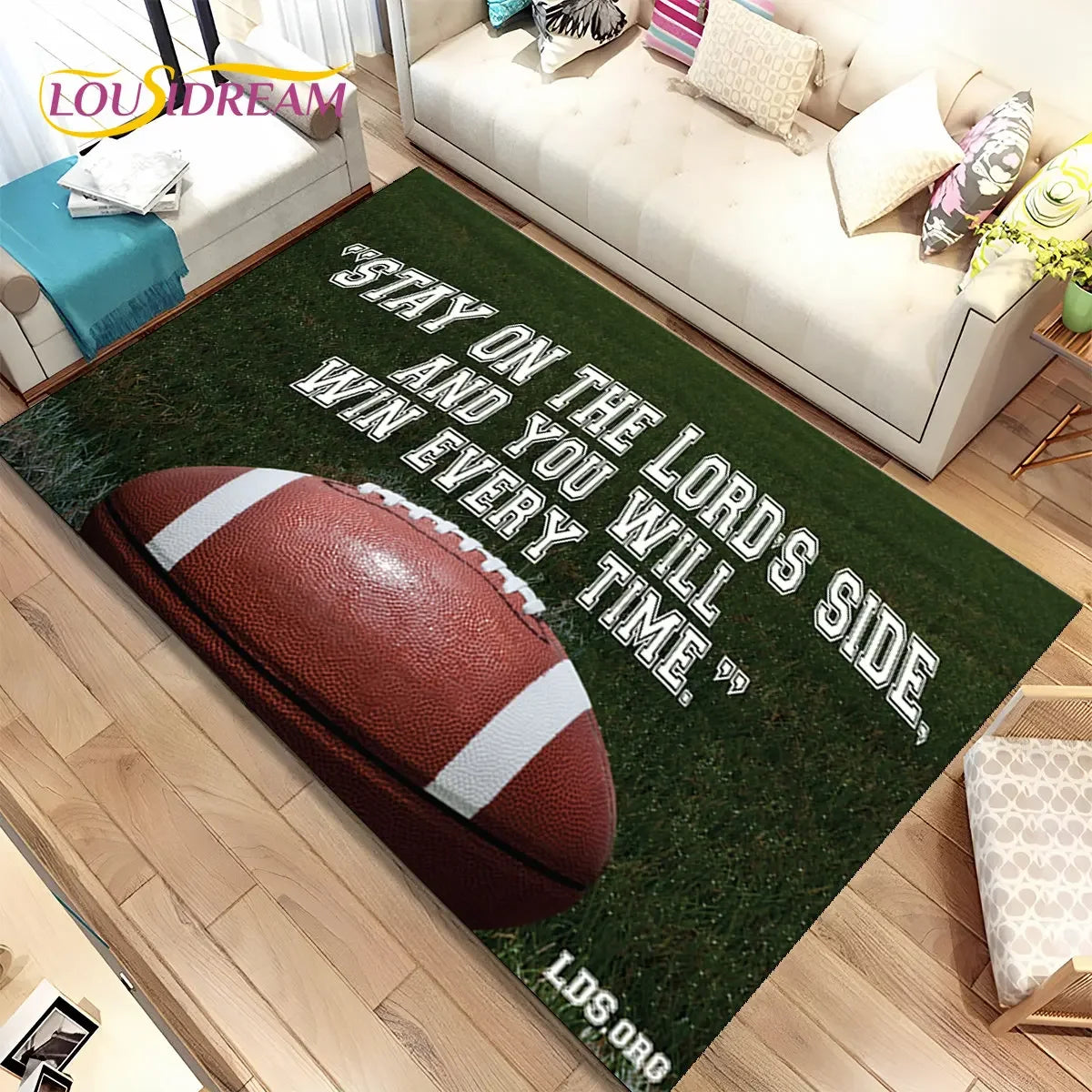 NFL American Football Field Area Rug,Carpet Rug for Living Room Bedroom Sofa Doormat Decoration,kids Play Non-slip Floor Mat
