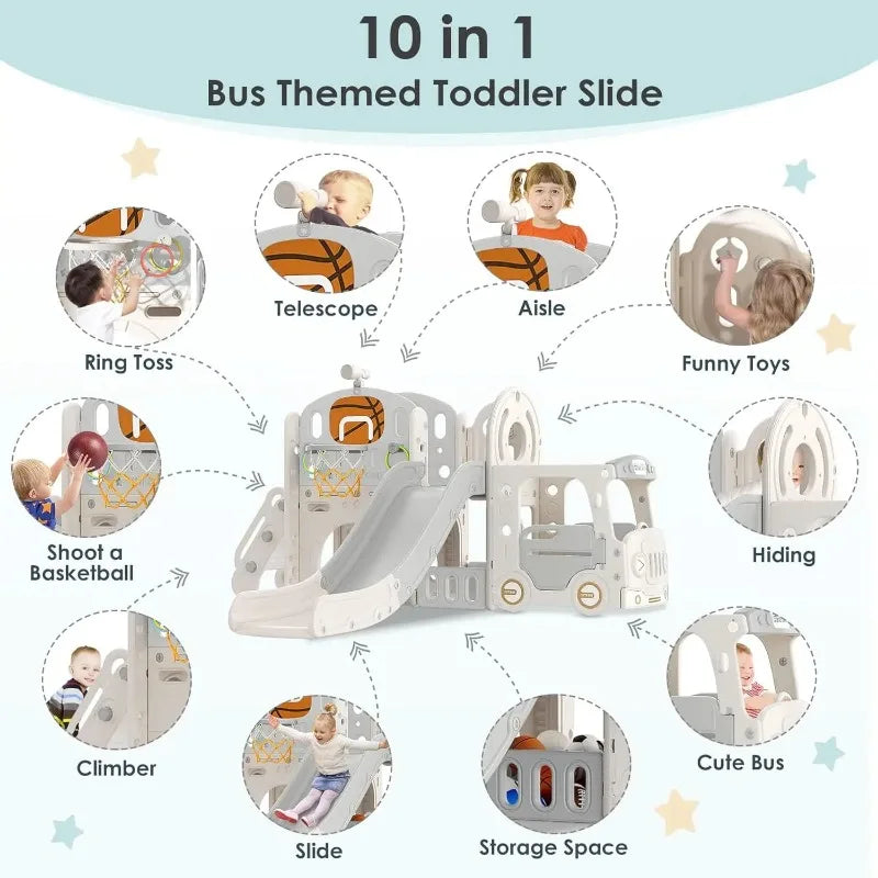 Indoor Outdoor Toddler's Slide Playset