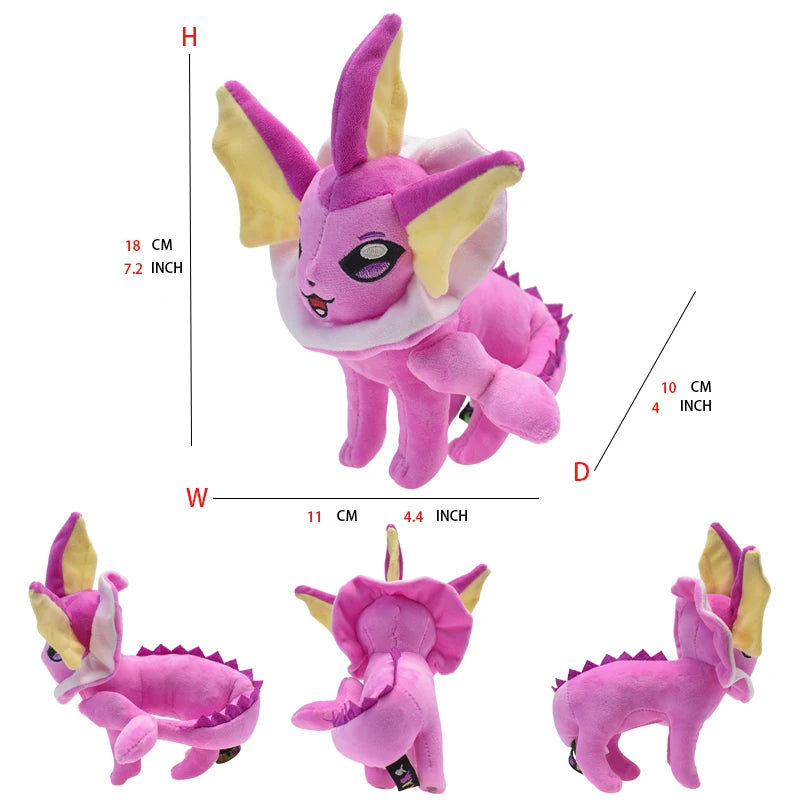 POKEMON Leafeon Vaporeon Glaceon Sylveon Espeon Umbreon Vaporeon Sylveon Plush Toys Game for Collectible Gift,Soft Plushies Stuffed