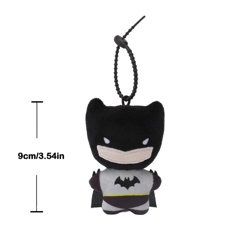 DC Movies HEROS 9cm Superman Batman Harley Quinn Plush Toy Soft Keychain Creative Cartoon Gift for Christmas Halloween