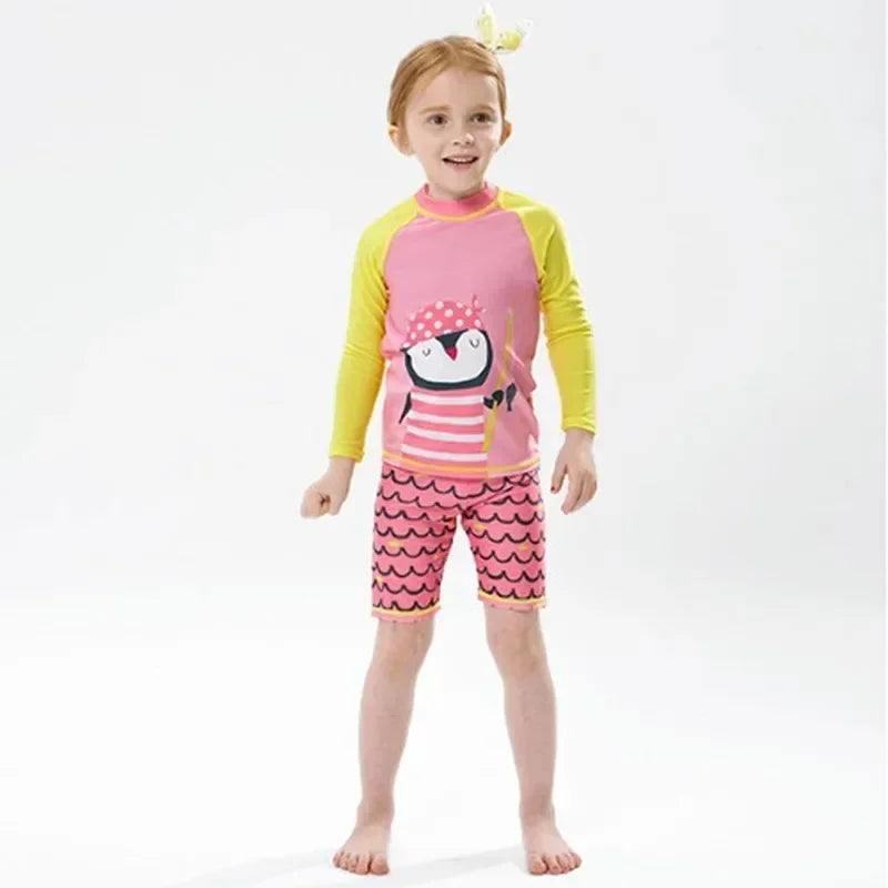 Kid's Cartoon Print Swimwear