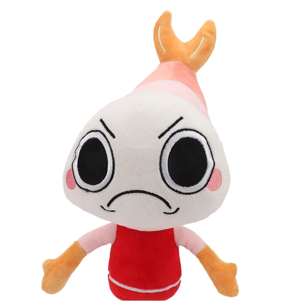 Dandy’s World Plush Shrimpo and Glisten Plush Toy Movie Stuffed Animals Cute Anime Pebble Dog Doll Toys for Kids Birthday Gift