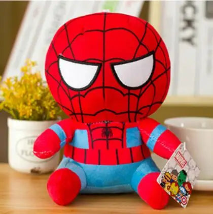Disney Movie MARVEL AVENGERS Hero 28cm Plush Doll Spiderman Spider-man Ironman Captain America Soft Stuffed Toys For Kids